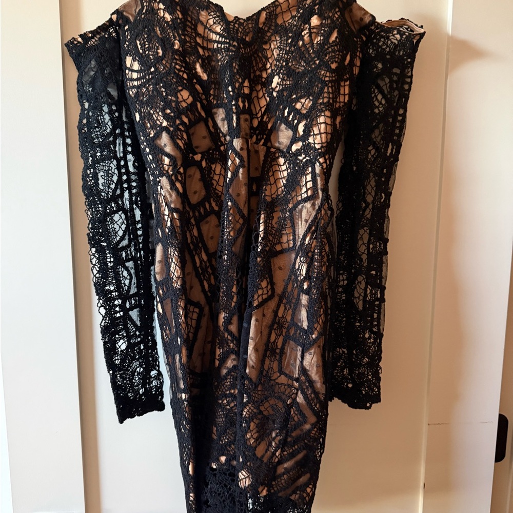 Elegant Black Lace Dress